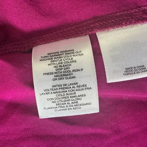 Anne Klein  Deep Red Button-Down Shirt