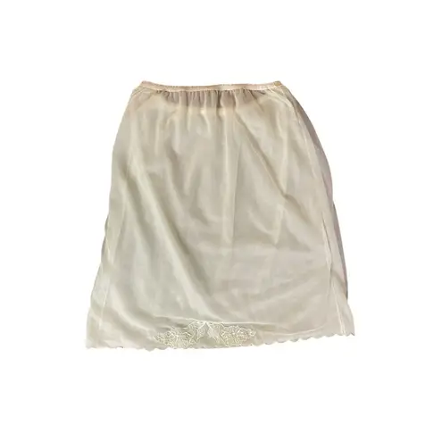 Vassarette Vintage Hollywood Half Slip Womans S Med Used Chartreuse Yellow/Green