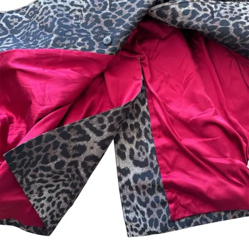 St. John cotton and silk animal leopard print Trench Coat