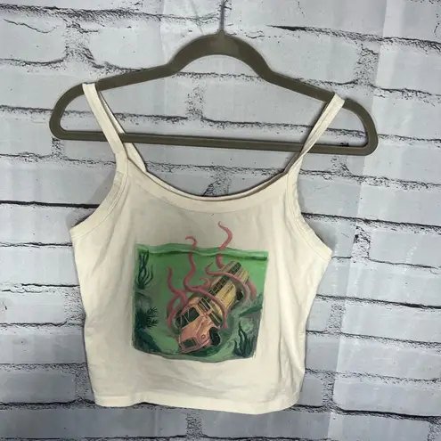 Melanie Martinez Trilogy Tour Crop Top M Spaghetti Strap CryBaby Tentacle Grunge White Size M