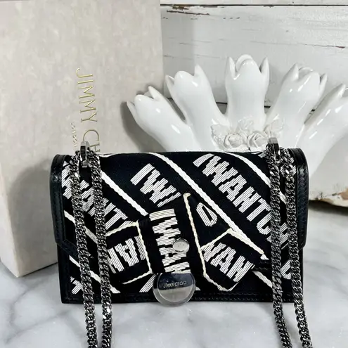 Jimmy Choo Nylon “I Want Choo” Logo Crossbody Bag