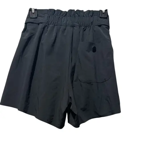 Athleta  Paperbag Waist Shorts Black Size 8 | Lightweight Stretch Athletic Casual thumbnail 3