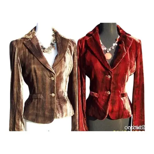 Cache  Expresso Velvet Dip-Dye Jacket Coat Top New Lined Brown Black $178 NWT