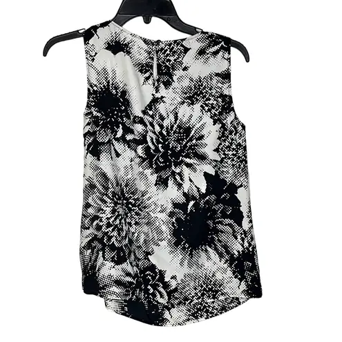 Talbots  Petites‎ Tank Top Size 2P Black White Pattern Polyester Womens