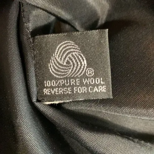 Black Moschery Vintage Wool Suit Blazer and Pencil Skirt Size 6