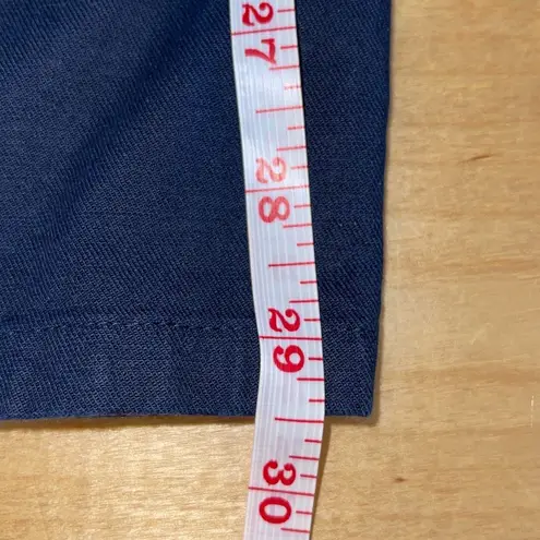 J. Jill Twill Chino Cotton Linen Blend Pants Navy Size 16 Stretch Blue