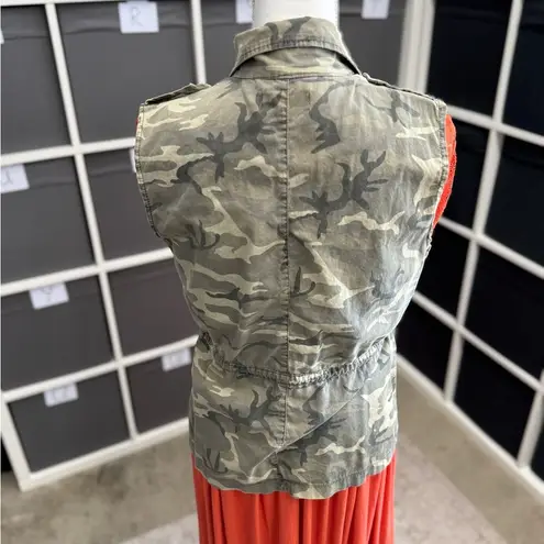 Charlotte Russe  Y2K Camo Camouflage Utility Drawstring Vest