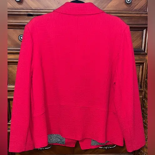 Chico's  Women's Waffle Knit Textured Asymmetric Zipper Moto Jacket