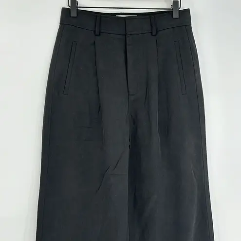 Everlane  The Way-High Drape Wide Leg Baggy Pant In Black Size 6 SHORT