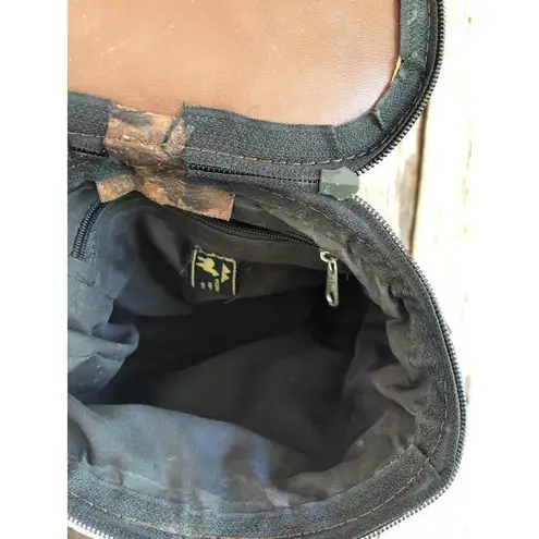 Vtg Llama Wool Crossbody Camera Case Purse Hippie Blanket Leather - Image 2