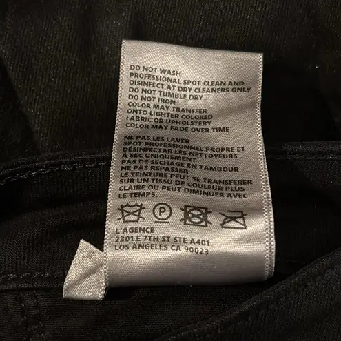 L'Agence L’Agence Kendra High Rise Cropped Flare Jeans in Coated Noir N104-18