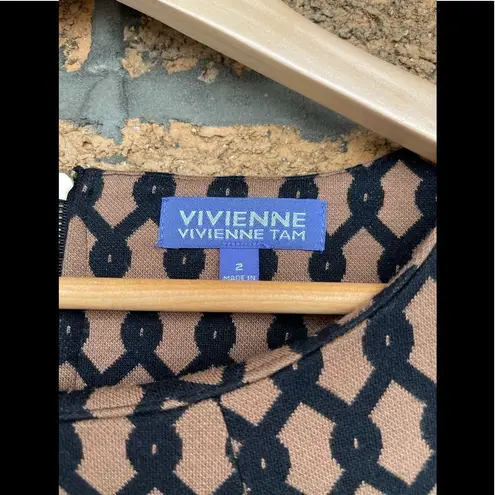 Vivienne Tam Shift Geometric Chain Print Dress size 2