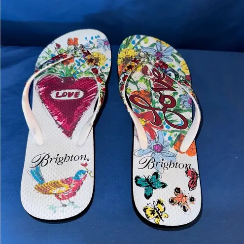 Brighton  Size 8 Love Floral with Rhinestone Sandals