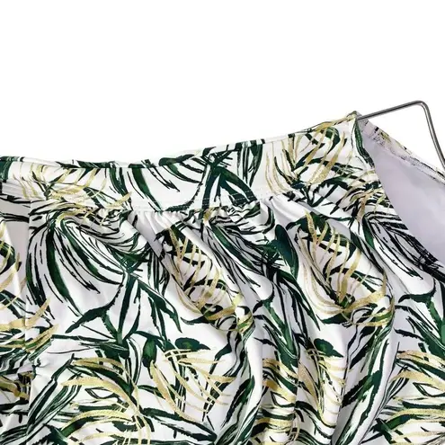 NWT Nip Tuck Swim One Piece Swimsuit Size 8 Green Tropical Palm Ruched Tummy NEW