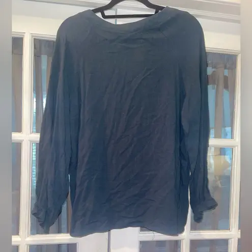 BloomChic Deep Teal Blouse long sleeve top shirt NWT size 10 medium Blue