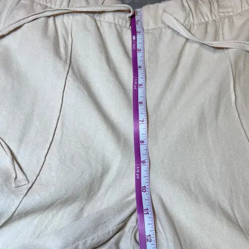 Julies & Leopold Linen Blend Drawstring Pants Womens Small Beige Lightweight Tan Size undefined