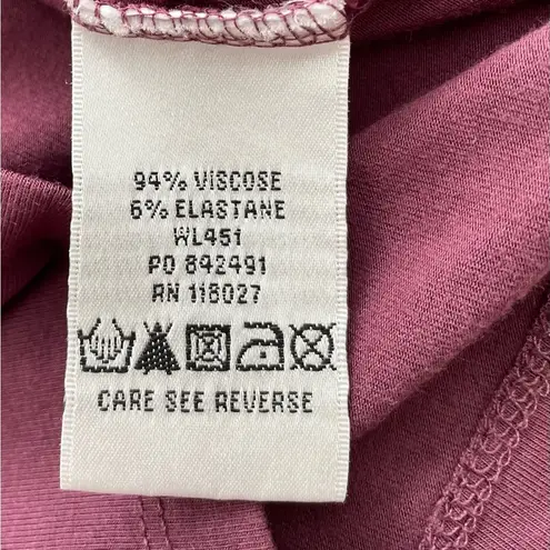 Boden maroon dark red blouse w/silver sequin deep round neck, size 8 preppy