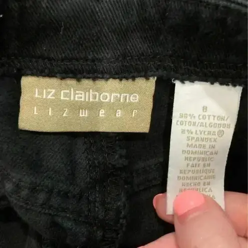 Liz Claiborne  lizwear black jean shorts in size 8