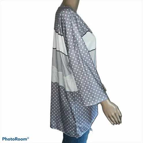 Miss Look Wavy stripes and polka dots top