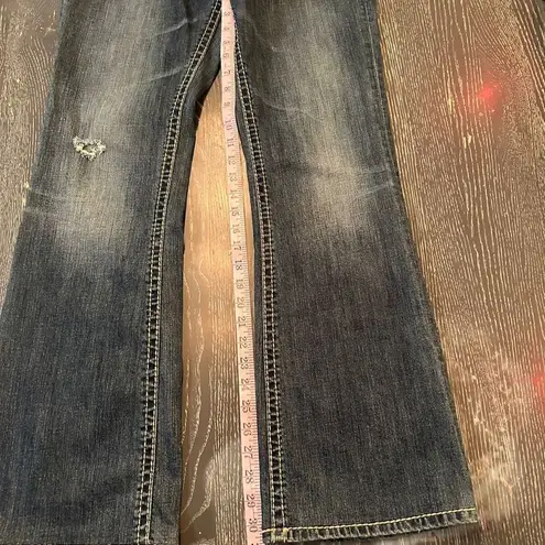 Mek Denim Women's Bootcut Jeans Blue Stretch Cotton Blend Size 32