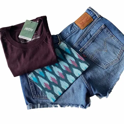 new Jetty ☀︎︎ Super Soft Skullhouse Surfer Tee T Shirt☀︎︎ Oxblood Purple Size XL