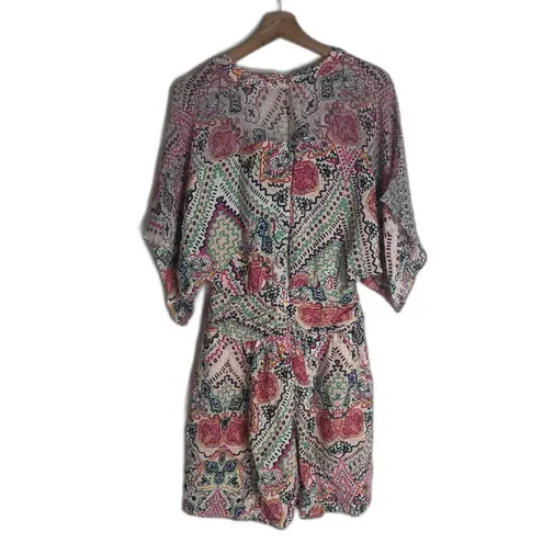 Maeve Anthropologie siya kimono dress Abstract Boho V Neck size 2 flowy