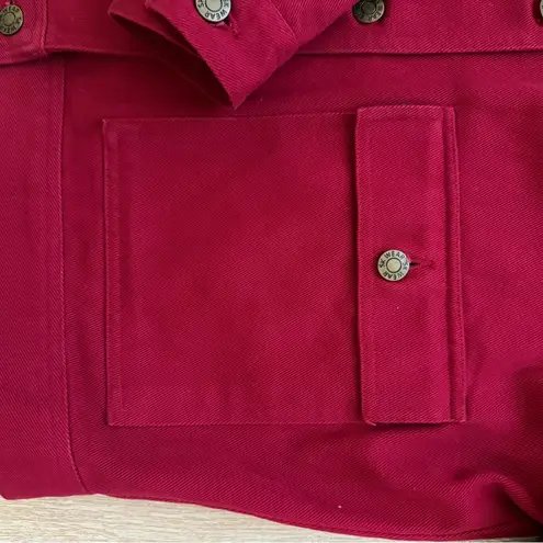 Vintage 90s SK Wear Red Denim Jacket – 100% Cotton, RN 67517 Size M