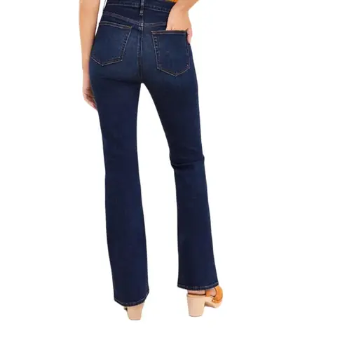 Loft  High Rise Slim Flare Jeans in Rich Dark Indigo Wash, Sz 30/10