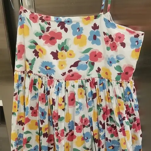 The Great ππ The Dainty Dress ~ Midi 100% Cotton Tropical Floral Large L NWT