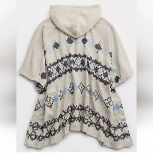 Rare & sold out aerie fairisle hooded poncho Gray Size undefined