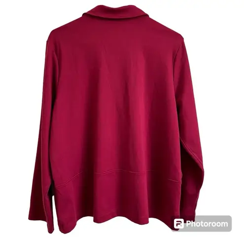 appleseed's Appleseed’s Women’s Lg Magenta Casual Blazer Jacket Button Front Collar Unlined