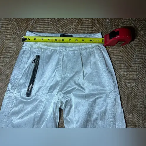 RtA Women's Finn Cropped White Jogger Pants,Zipper Pocket,XS,Great Condition