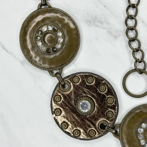 Chunky Rhinestone Gold Tone Chain Link Belt Small/Medium (S/M) ✨