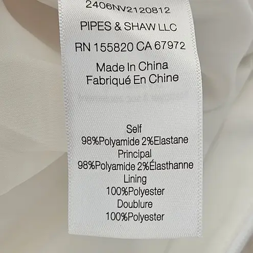 Veronica Beard  White‎ Bridal Dress Channing Mini Gold Buttons Size 12