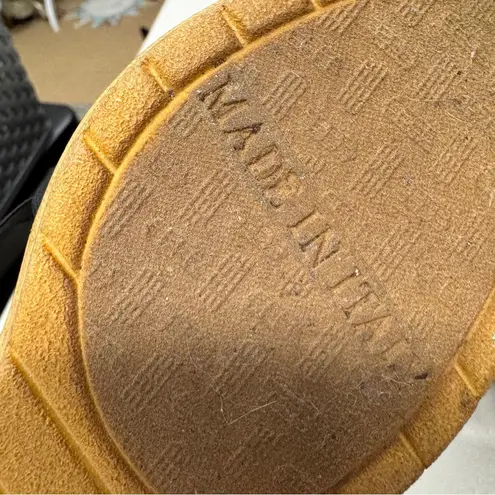 Italian Shoemakers Italian ShoeMaker Black Slip On Mule Wedges Womens 8 Beachy Classic Sandals