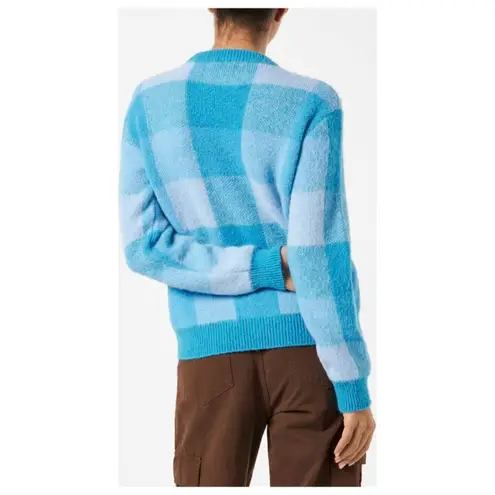 MC2 Saint Barth Brushed Sweater With Check Pattern Blue