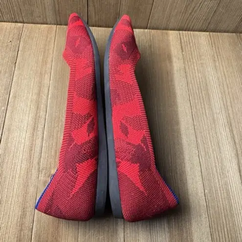 Rothy's The Point Flats Slip On Pointed Toe Retired Red Camo Knit Women Size 7 US