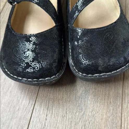 Alegria Jill Black Paisley Mary Jane Shoes