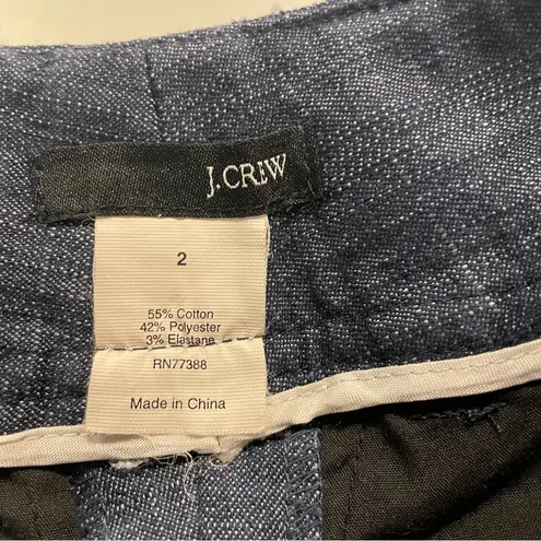 J.Crew  Blue Chambray Capri Jeans Straight Wide-Leg Women’s 2 Mid Rise Classic - Image 9
