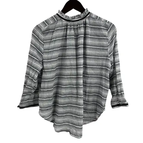 McGuire Denim McGuire Striped High Neck Gauzy Blouse Size Medium