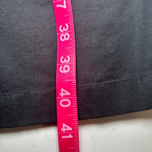 Ann Taylor Shirt Dress Black 10 Pockets Cotton Spandex Tab Sleeves Button Down