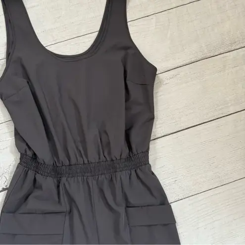 Flexure Bodywear size large dark gray tank top shorts romper