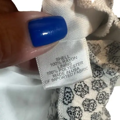 WAYF Black & White Floral Lightweight Layered Lined Mini Skirt Women Sz L