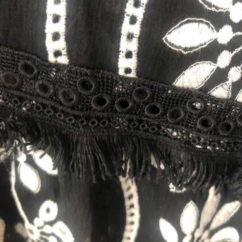 Abbeline cold shoulder embroidered open back top