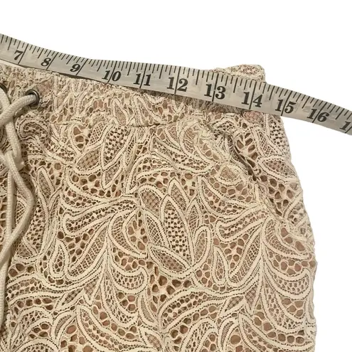 David Lerner  women’s Beige Lace Drawstring Shorts size M