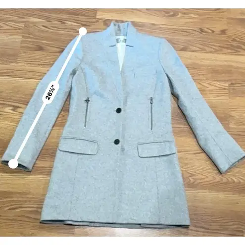 Veronica Beard gray dickey compatible Melange Wool Cashmere Blend coat size 4