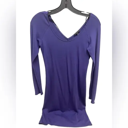Theory  Kieste Classic Edgy Purple Long Sleeve Dress Size Medium