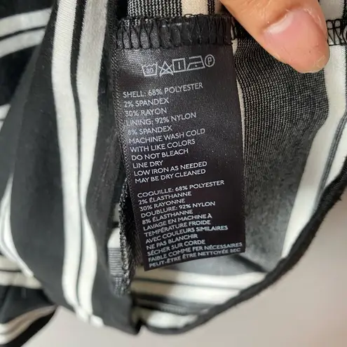 Silence + Noise sz S black white strip long sleeve romper