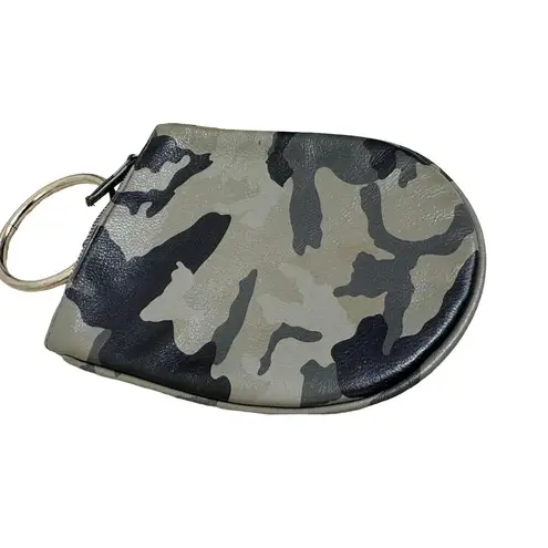 Kim‎ White Women's Round Chain Camouflage Gray Coin Purse