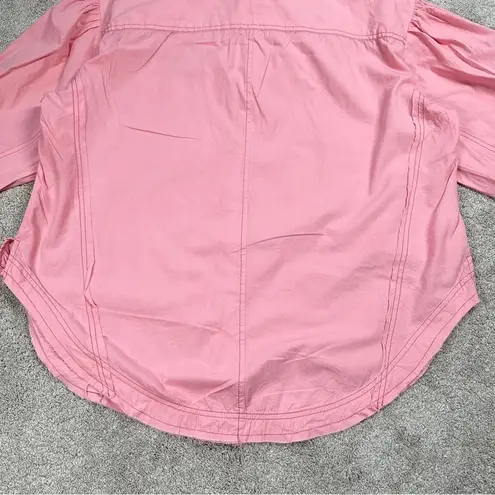 We The Free Free People  Happy Hour Poplin Top Oversized Longsleeve Pink XS